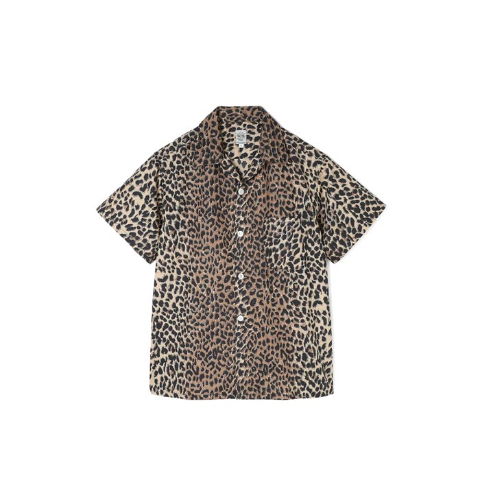 アトラクションズ Lot.824 Leopard Cotton S/S Shirt メンズ レオパード 半袖 シャツ 総柄