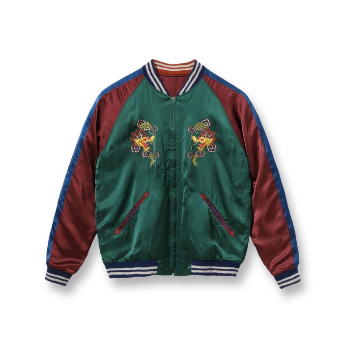 テーラー東洋 Lot No. TT15416-145 Late 1940s Style Acetate Souvenir Jacket “KOSHO & CO.” Special Edition “DRAGON & JAPAN MAP” × “ROARING TIGER”