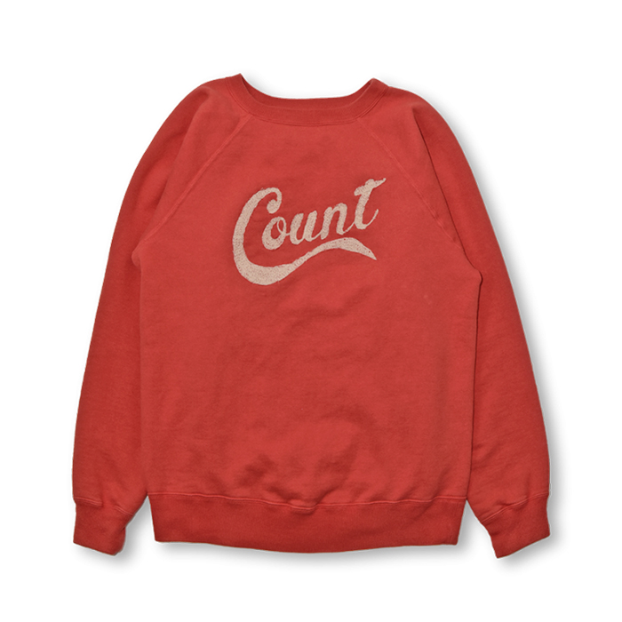 フルカウント 3765-2 Raglan Sleeve College Sweatshirts “Count” Coke Red 丸胴 ラグランスリーブスウェット コークレッド