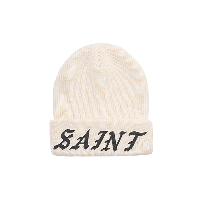 セントマイケル SM-MK8-0000-086 KNIT CAP / SAINT / WHITE メンズ ニットキャップ