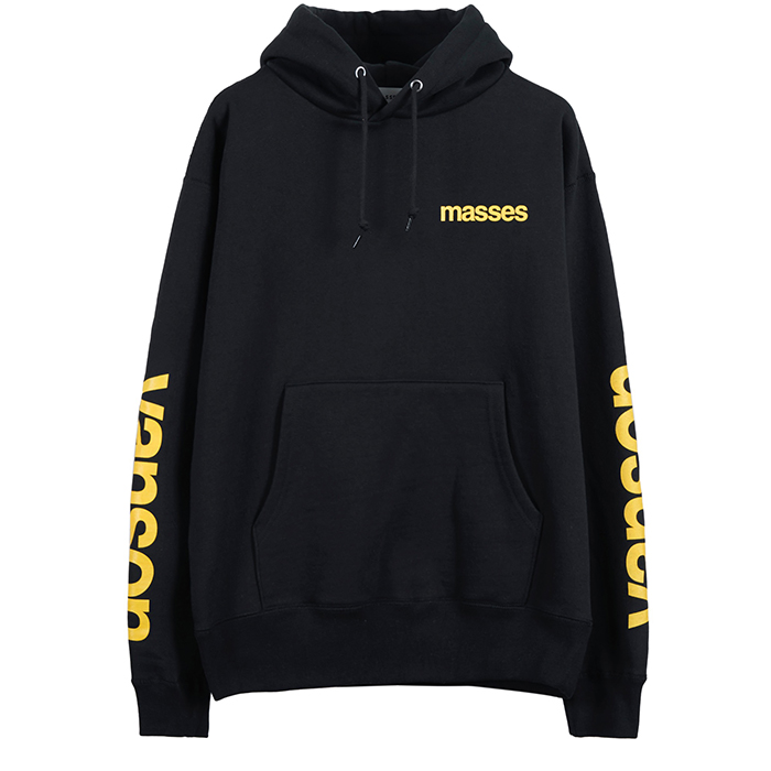 VANSON × MASSES SWEAT HOODED:BLACK