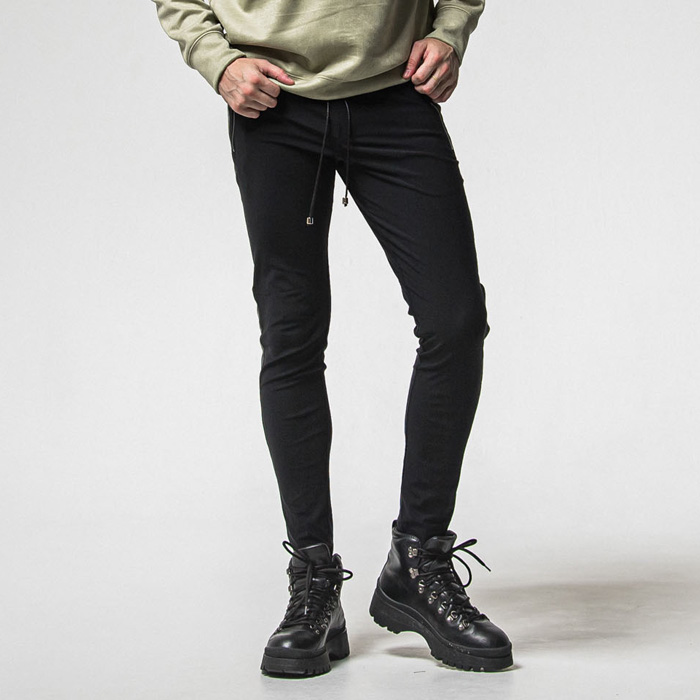 RESOUND CLOTHING(リサウンドクロージング) LEATHER LINE TRUCK PT / RC38-ST-013 / ブラック×ブラック