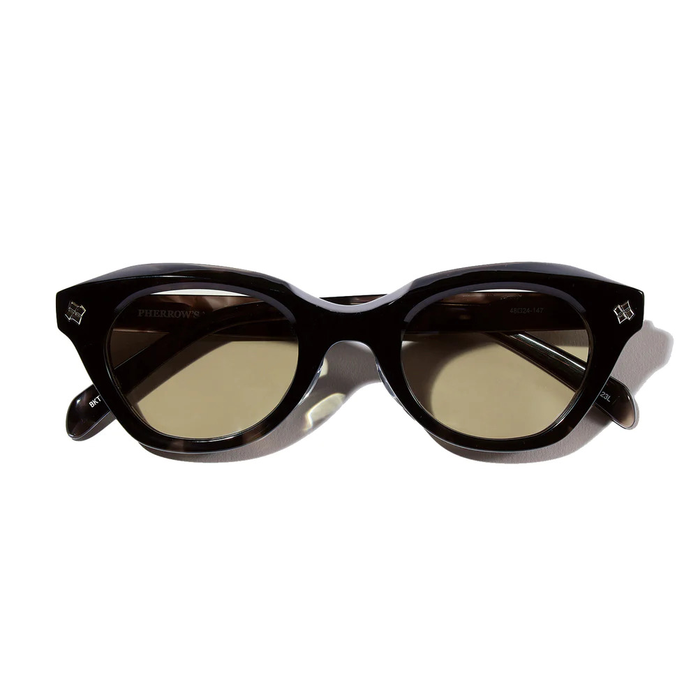 【PHERROW'S × PARIS MIKI】フェローズ CASSEL パリミキ コラボアイテム フレンチスタイル  サングラス メガネ セルフレーム BLACK × LIGHT GRAY LENS メンズ