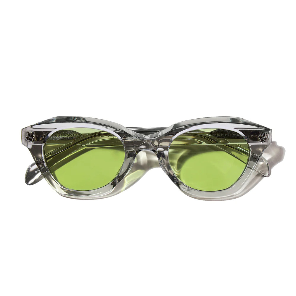【PHERROW'S × PARIS MIKI】フェローズ CASSEL パリミキ コラボアイテム フレンチスタイル  サングラス メガネ セルフレーム CLEAR × LIGHT GREEN LENS メンズ