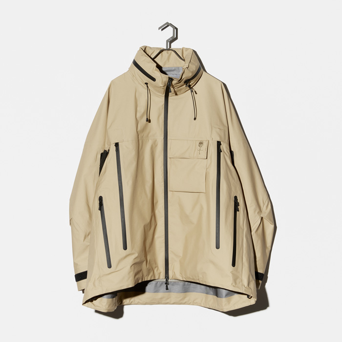 D-VEC×ALMOSTBLACK ディーベック×オールモストブラック GORE-TEX PRODUCT 3L SRG SHELL BEIGE マウンテンパーカー ベージュ メンズ