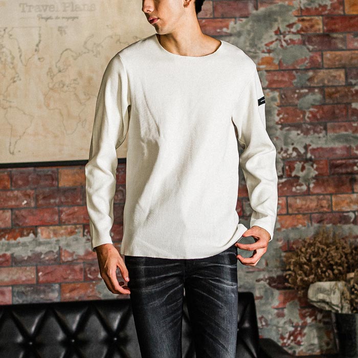 31th Collection リサウンドクロージング BASIC-CUT-001 ST COTTON waffle Thermal WHITE カットオフサーマル ホワイト メンズ
