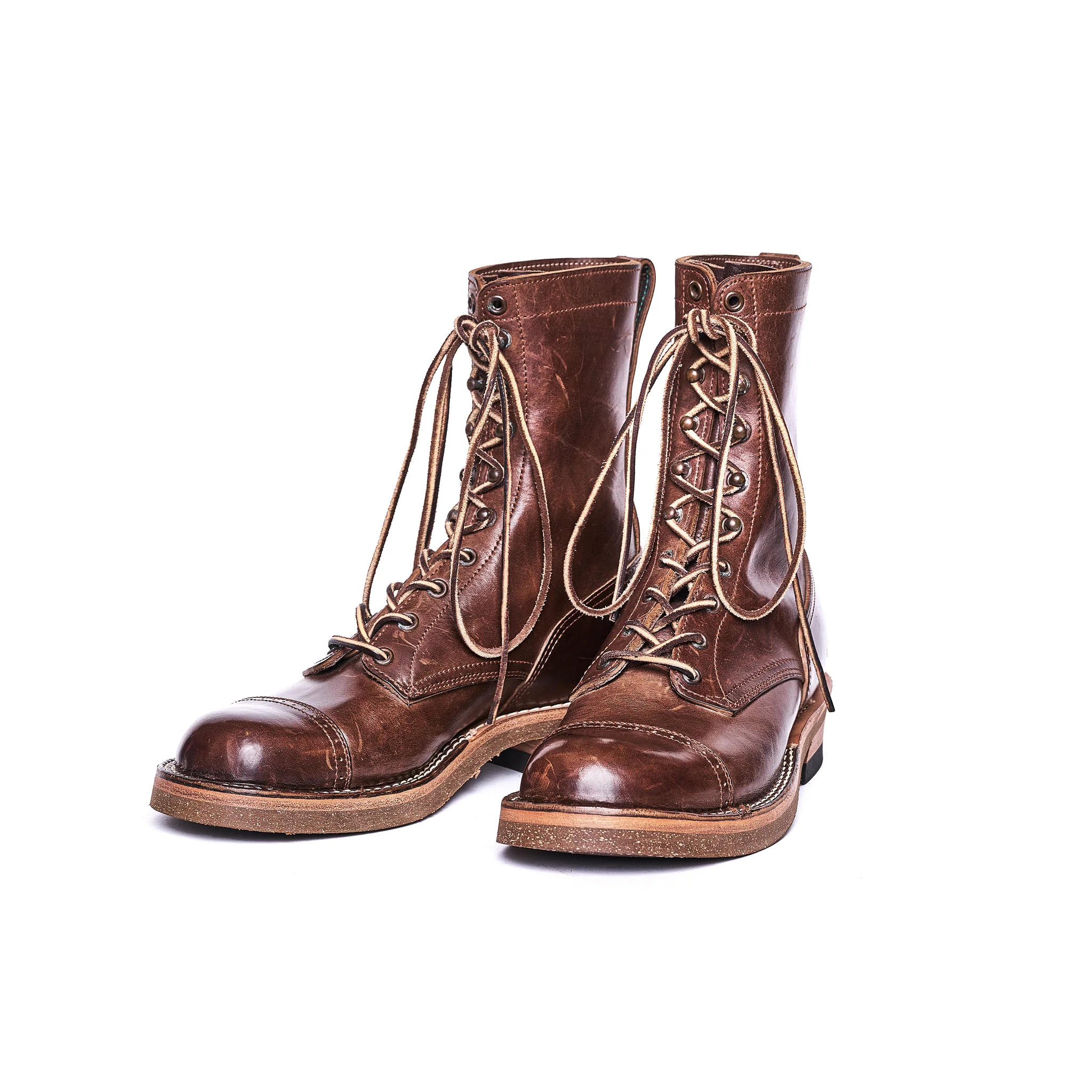 ローリングダブトリオ BF04 ROOTS 8.5 BROWN HORSEBUTT メンズ レザー ワーク ブーツ