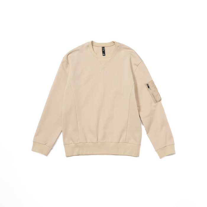 wjk(ダブルジェイケイ) 7116-cj31 utility pocket sweatshirt ベージュ