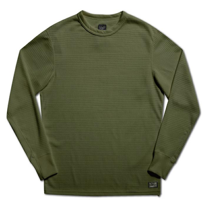 ダリーズアンドコ― A.H.THERMAL.D メンズ ボーダーサーマル 長袖 OLIVE.DRAB