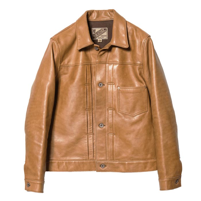 ワイツーレザー KB-140-T PERSIMMON TANNIN DYED HORSE WWII Type JACKET 柿渋 メンズ レザージャケット