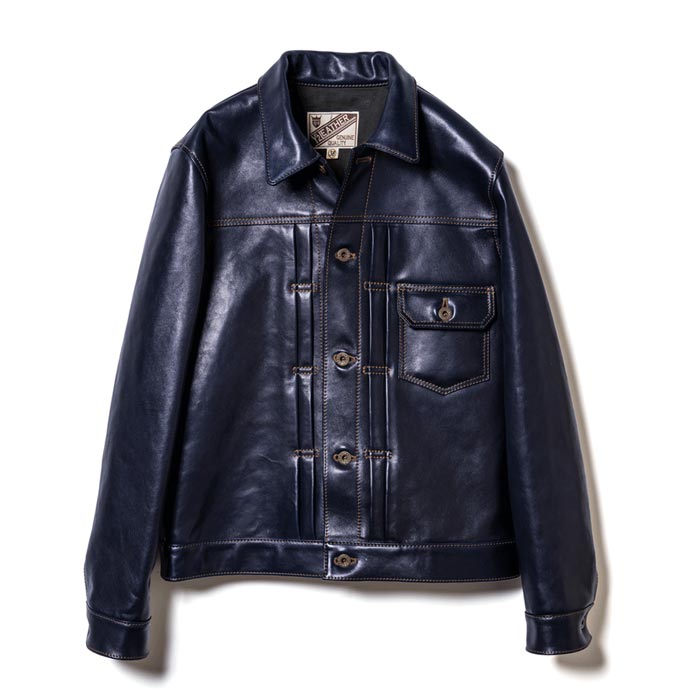 ワイツーレザー IB-140 INDIGO HORSE 1st Type JACKET インディゴ ホース メンズ レザージャケット  ファースト デニムジャケット