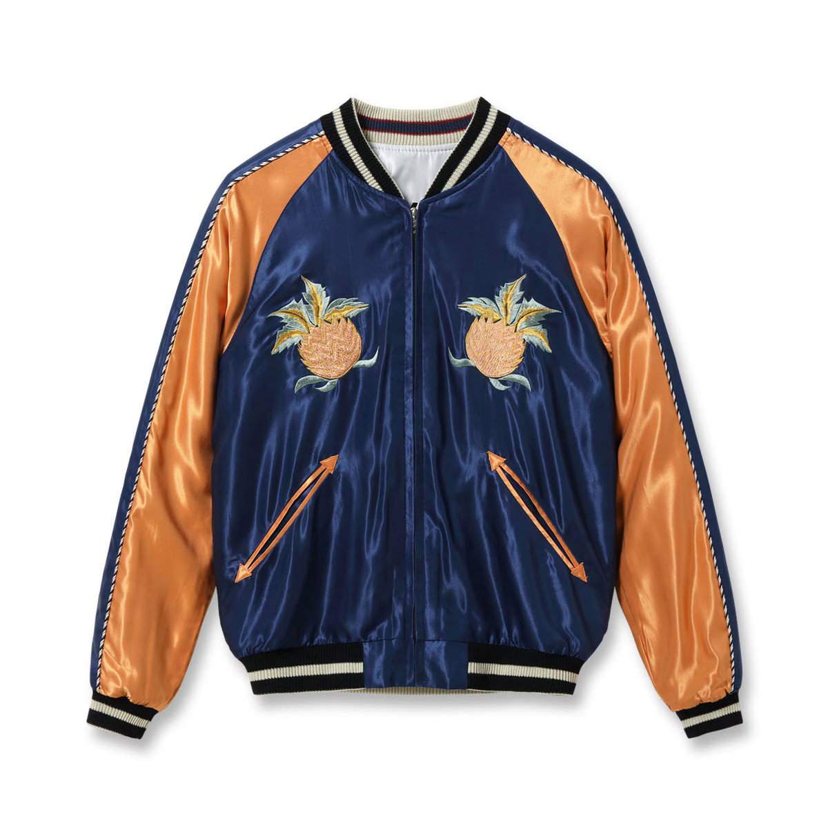 TAILOR TOYO（テーラー東洋） Lot No. TT15877-128 / Late 1950s Style Acetate Souvenir Jacket “HAWAII MAP” × “DRAGON & TIGER”