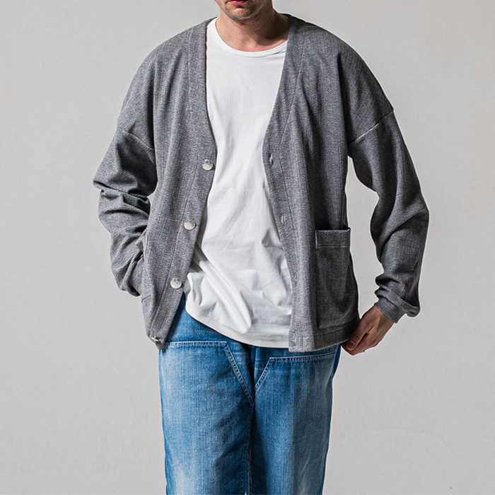 RESOUND CLOTHING(リサウンドクロージング) blister knit C/D RC39-C-005 GREY