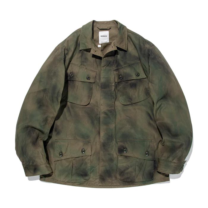 バウワウ BW241-JFJC JUNGLE FATIGUE JACKET SPRAY CAMO メンズ アウター ジャケット グリンベレー