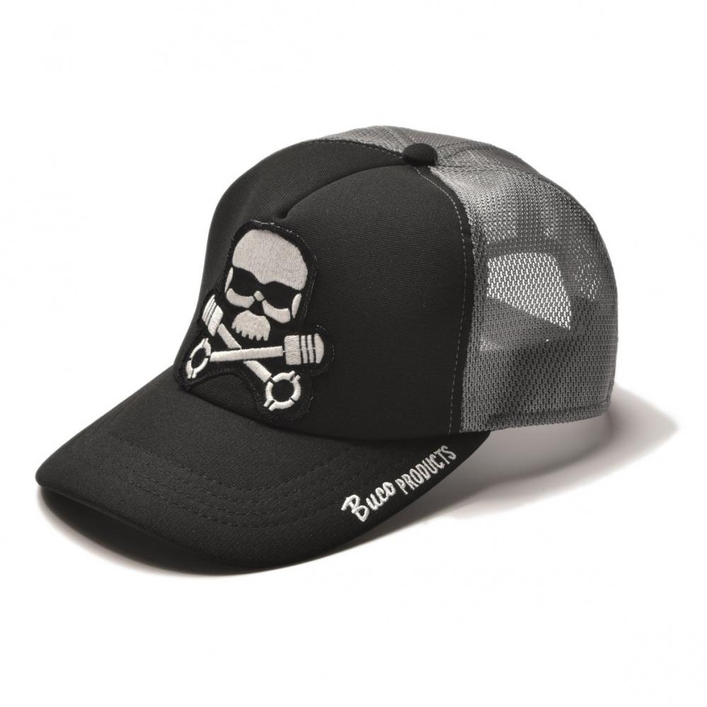 BUCO MESH CAP / SKULL PISTON:BLACK