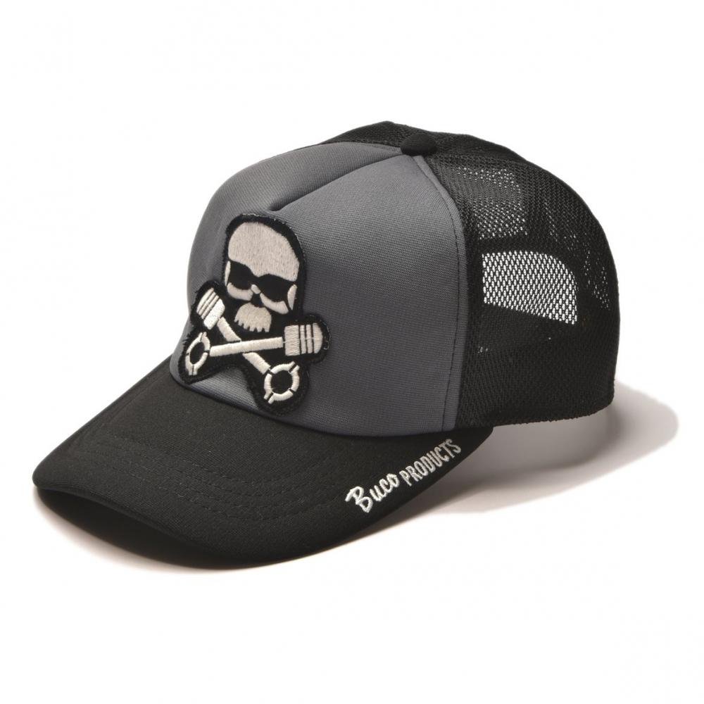 BUCO MESH CAP / SKULL PISTON:GRAY