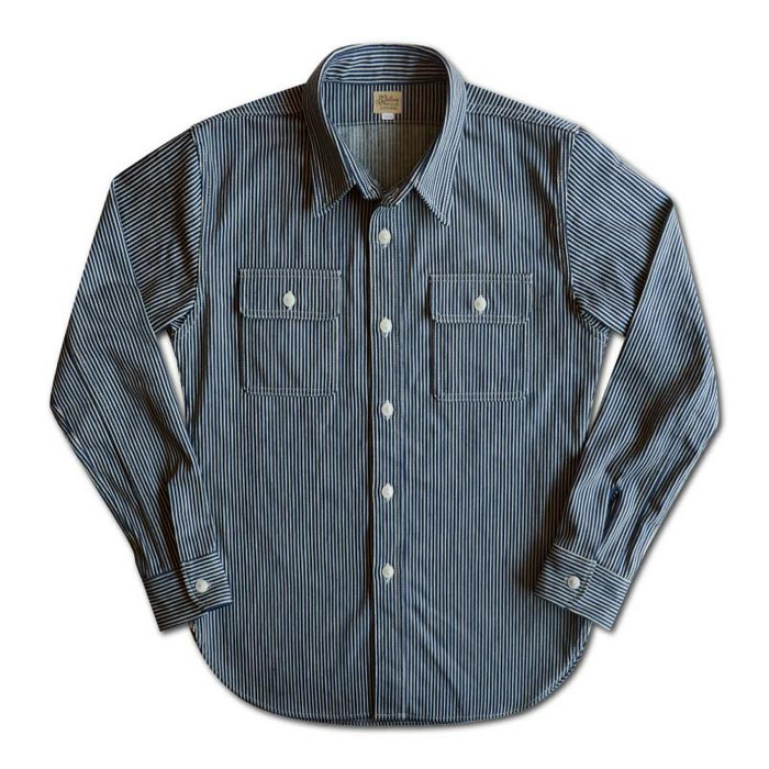 デラックスウエア HV-01 HICKORY NEL SHIRT ヒッコリー ネルシャツ メンズ 長袖 ワーク シャツ