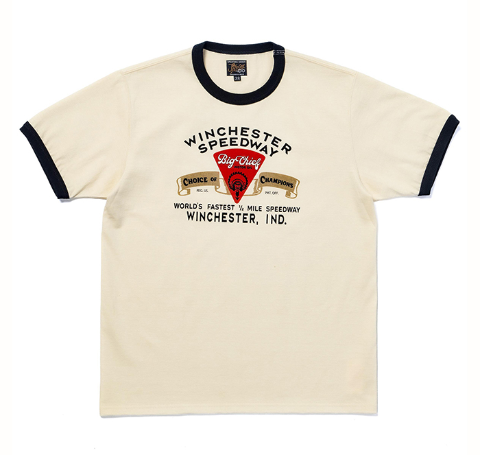 JOE McCOY(ジョーマッコイ)JOE MCCOY TEE / BIG CHIEF:ECRU×BLACK