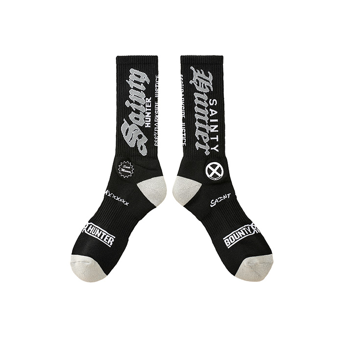 SAINT Mxxxxxx(セントマイケル)×BOUNTY HUNTER(バウンティハンター) SM-MK8-0000-C39 / BH_SOCKS / SAINTY HUNTER / BLACK / ソックス