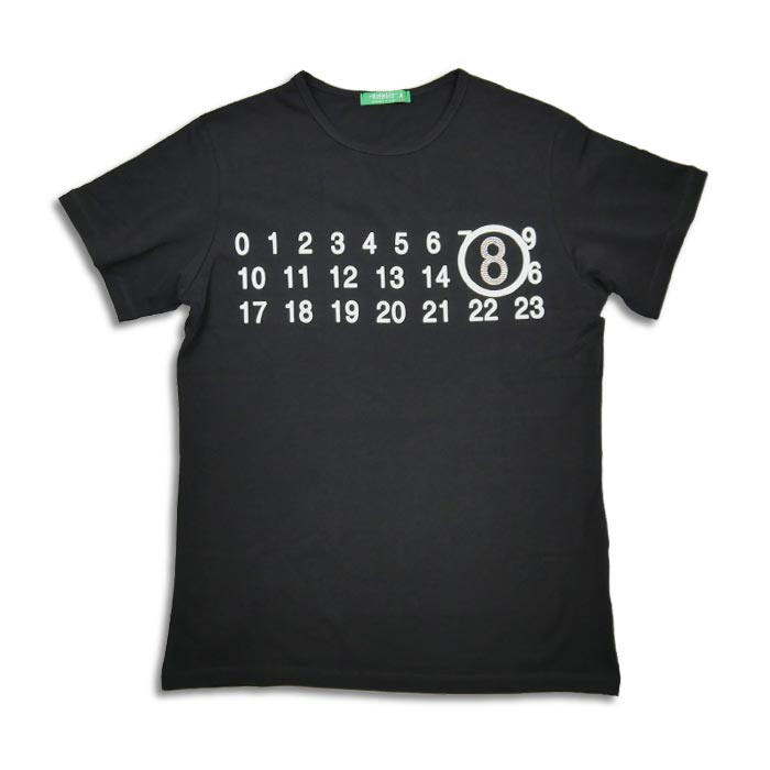 ウザリス UC41-N117 USCN S/S T-SHIRT ブラック メンズ 半袖 プリント Tシャツ カットソー ラインストーン ブランドロゴ スワロフスキー ストレッチ イタリア製