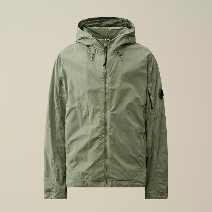 C.P.カンパニー 16CMOW014A Flatt Nylon Reversible Hooded Jacket AGAVE GREEN スタンドカラー リバーシブルジャケット アウター グリーン メンズ