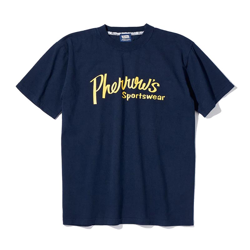 フェローズ 25S-PT1 フェローズ プリントTシャツ ネイビー メンズ 半袖 カットソー ブランドロゴ