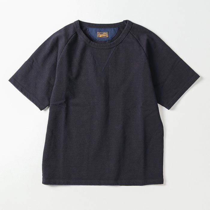 JAPAN BLUE JEANS スウェットラグランTシャツ/18ゲージ ハードインレイ ネイビー