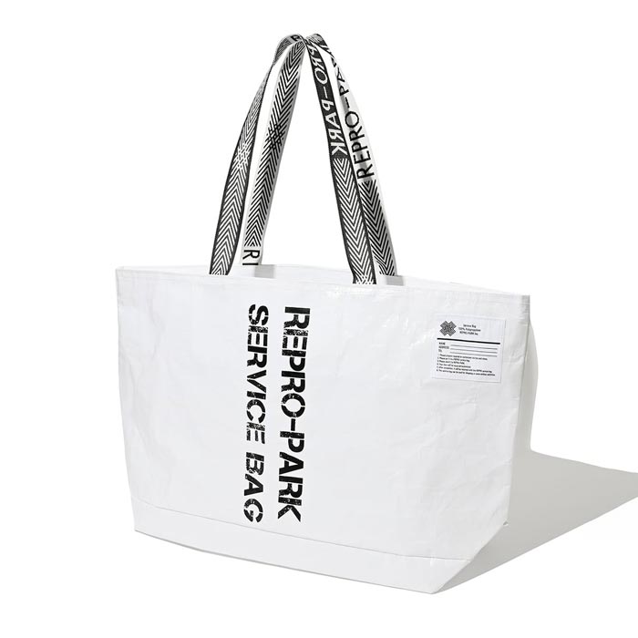 リプロパーク REPB002J MEDIUM SIZE　エコバッグ WHITE トートバッグ サスティナブル