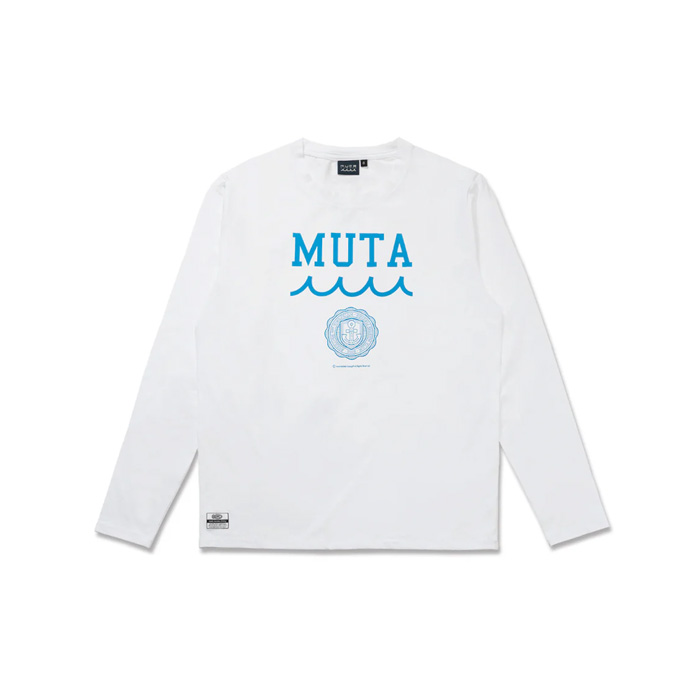 muta MARINE(ムータマリン) カレッジロゴ ロングスリーブTシャツ MFKW-434766 ホワイト
