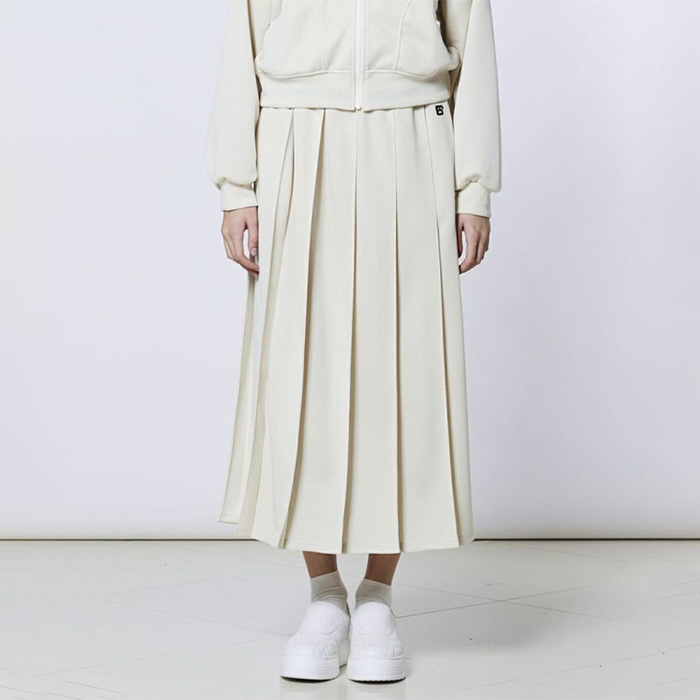 ESSENTIAL(エッセンシャル) ブライトキングプリーツスカート 2502-131-261 アイボリー