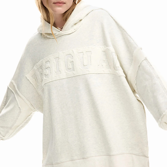 デシグアル 26SWSK032062 Deshigual / オーバーサイズフードパーカー グレー レディース スウェット