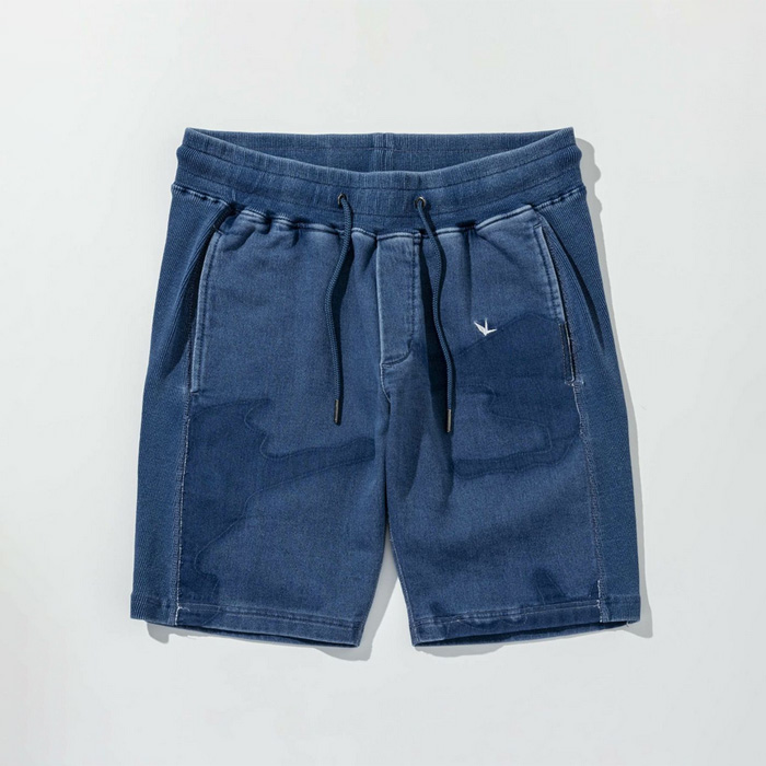 1PIU1UGUALE3 RELAX(ウノピゥウノウグァーレトレ リラックス) カモ柄ジョグデニムショーツ USB-26061 インディゴ