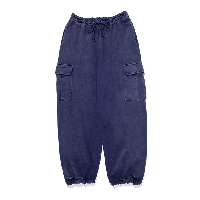 バウワウ BW231-NSCP NAVY SWEAT CARGO PANTS スウェットカーゴパンツ NAVY BLUE AGEING