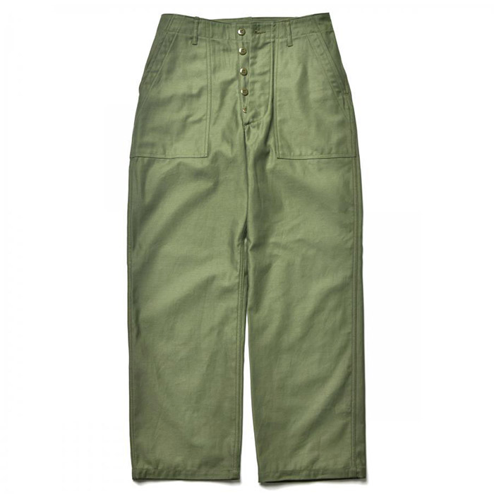 ジョーマッコイ MP23003 TROUSERS, MEN'S, COTTON SATEEN, OG-107 ユーティリティトラウザー オリーブ