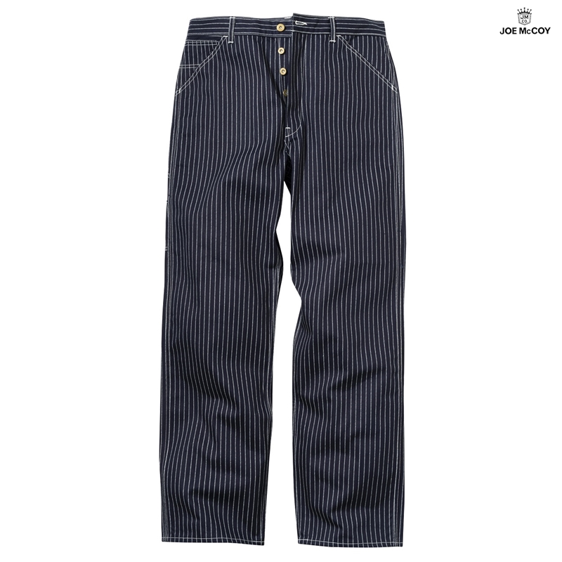 8HU INDIGO WABASH STRIPE TROUSERS:ワンウォッシュ