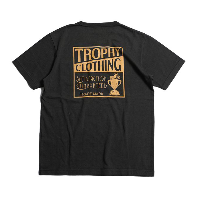 トロフィークロージング TR23SS-203 Box Logo OD Pocket Tee バックプリント Tシャツ GUN BLACK