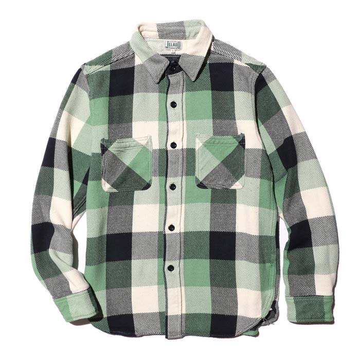 ジェラード JP01123 JELADO Farmers Shirt ファーマーズシャツ ミント メンズ ネルシャツ 長袖