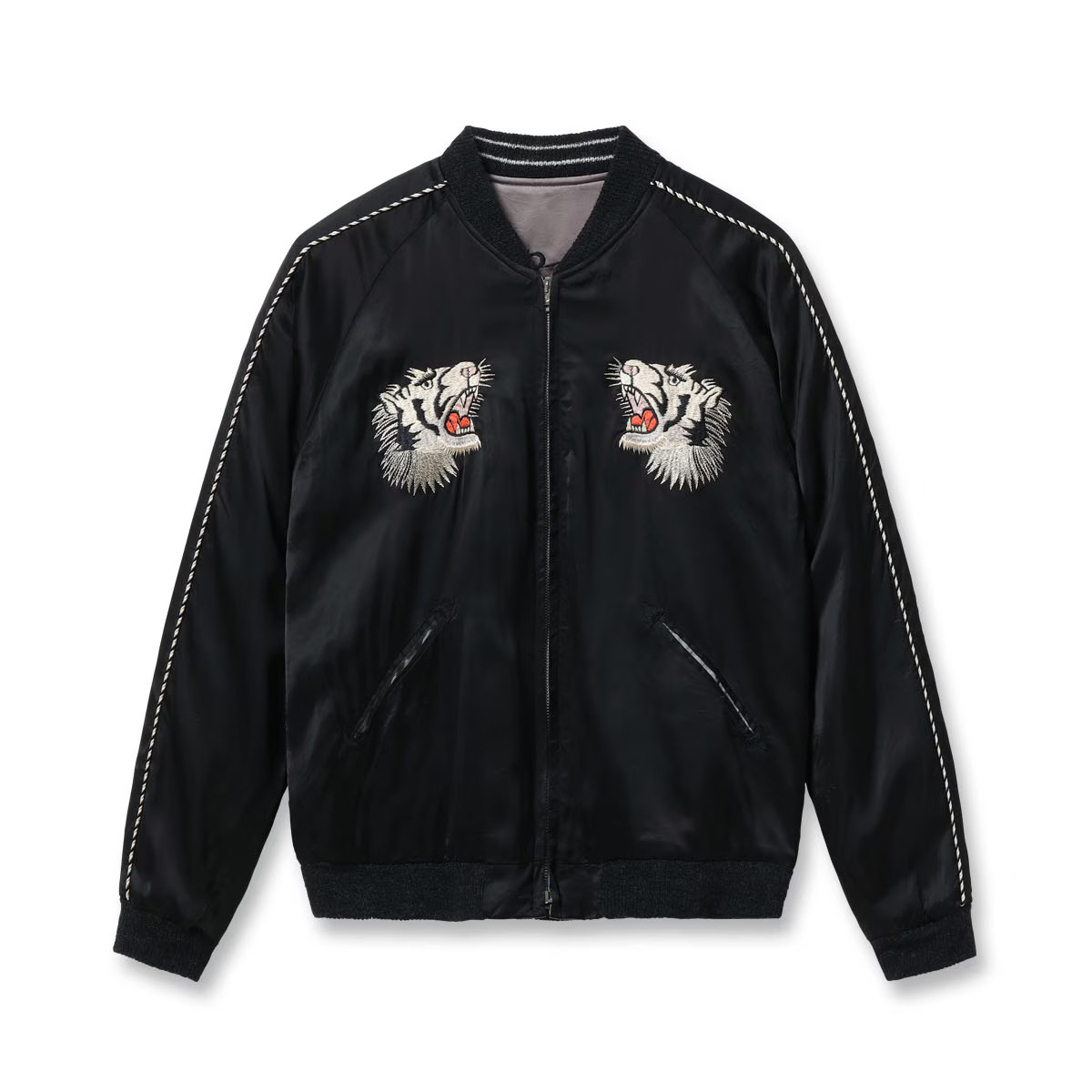 TAILOR TOYO（テーラー東洋）Lot No. TT15912-119 / Late 1940s Style Acetate Souvenir Jacket KOSHO & CO. Special Edition “WHITE TIGER” × “JAPAN MAP”