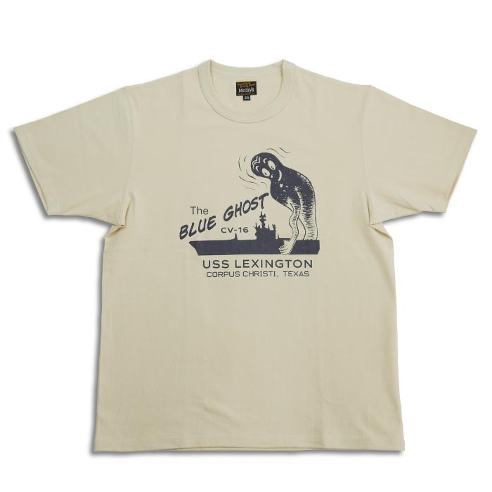 ザ リアルマッコイズ MC24010 MILITARY TEE / THE BLUE GHOST ECRU メンズ 半袖 プリント Tシャツ ミリタリー