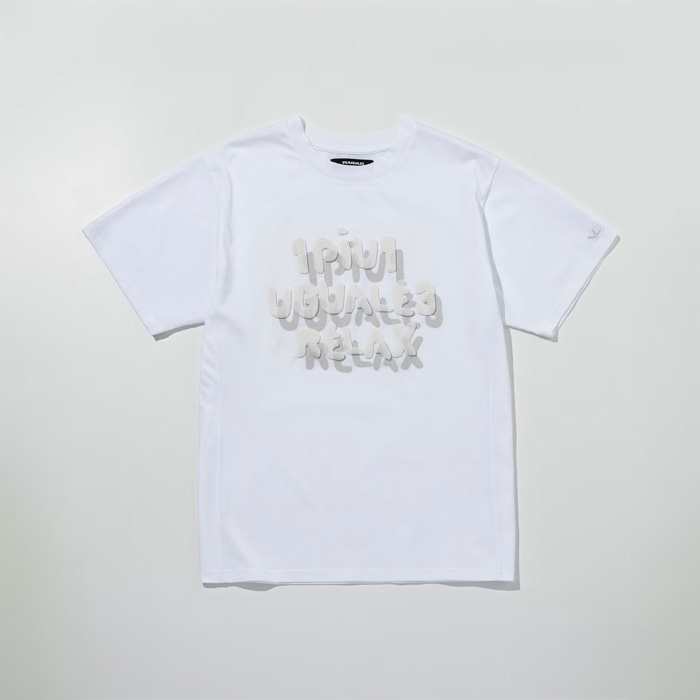 1PIU1UGUALE3 RELAX(ウノピゥウノウグァーレトレ リラックス) シャドウロゴ半袖Tシャツ UST-26005 ホワイト