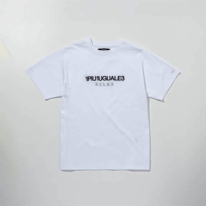 1PIU1UGUALE3 RELAX(ウノピゥウノウグァーレトレ リラックス) リバースロゴ半袖Tシャツ UST-26069 ホワイト