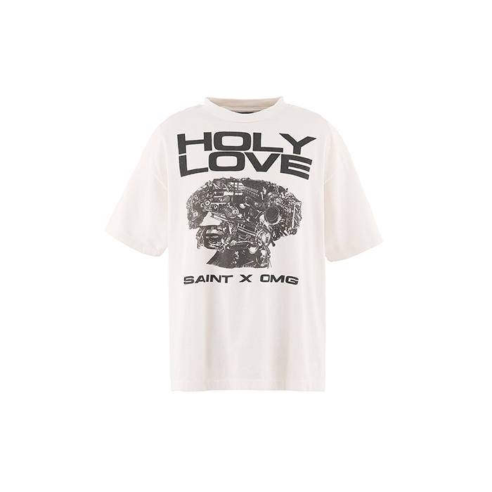SAINT Mxxxxxx(セントマイケル)×Kosuke Kawamura(河村康輔) SM-MK8-0000-C08 / S/S T-SHIRT HOLY LOVE / WHITE
