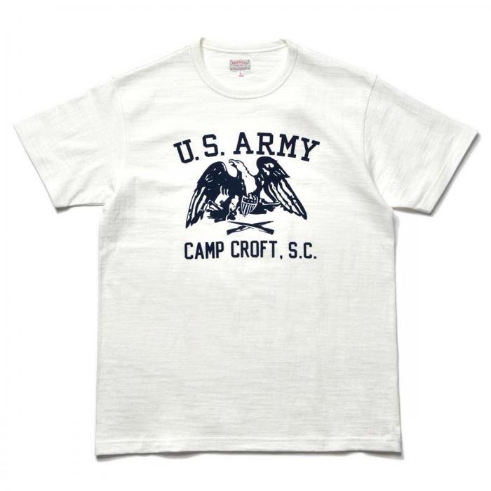 ザ リアルマッコイズ MC23010 AMERICAN ATHLETIC TEE / CAMP CROFT ミルク メンズ 半袖 プリント Tシャツ ミリタリー