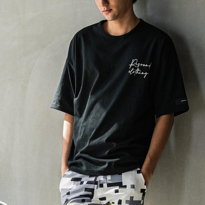 31th Collection リサウンドクロージング RC31-T-002 BD icon LOOSE TEE アイコンロゴ バックプリントTシャツ BLACK メンズ