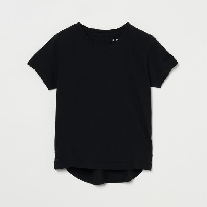 スリードッツ KD1003Y Jersey colette washed tee ジャージーコレット ウォッシュドTシャツ black レディース 定番 スーピマコットン ヴィンテージライク