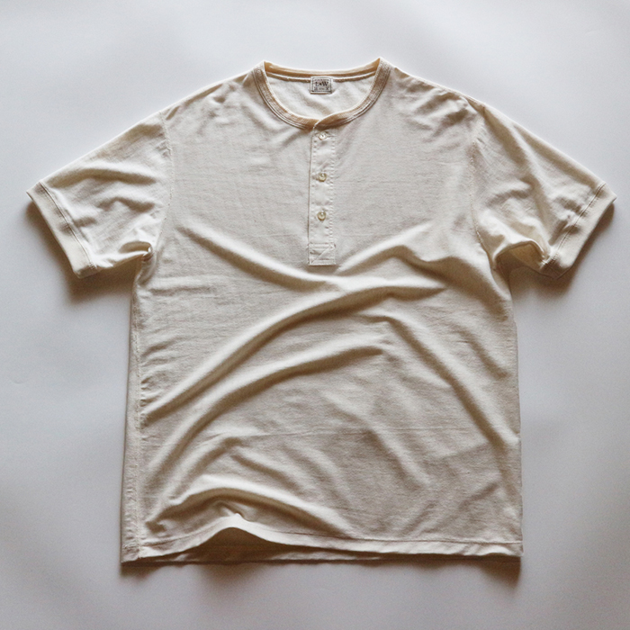 LOOP&WEFT(ループアンドウエフト)LOOPWHEELED CLASSIC HENLEY:CLASSIC IVORY