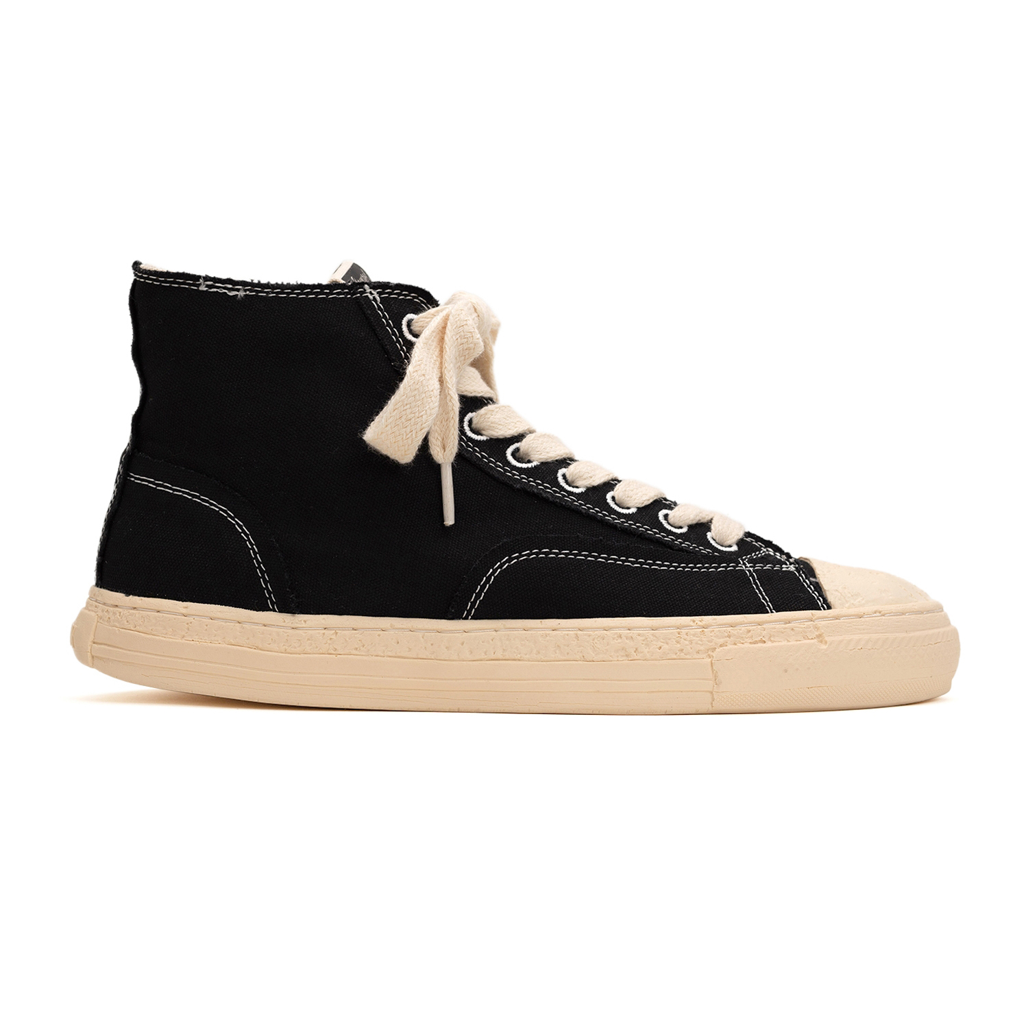 PAST Sole Canvas High-top Sneaker:BLACK