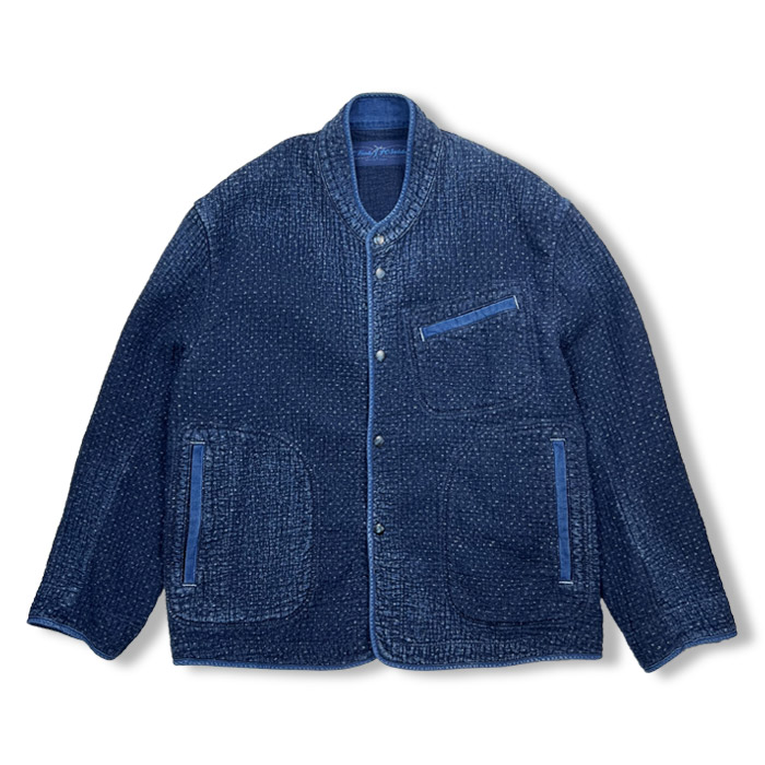 ポータークラシック PC-059-2102 NEW SASHIKO SHORT JACKET 刺し子シャツジャケット ブルー