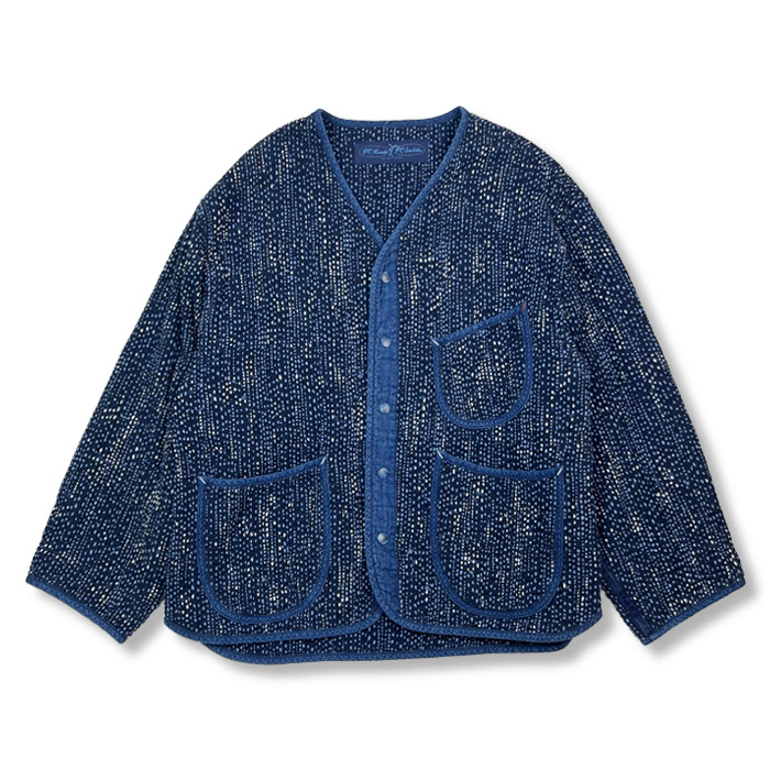 ポータークラシック PERE TANGUY SASHIKO CARDIGAN 刺し子カーディガン ブルー