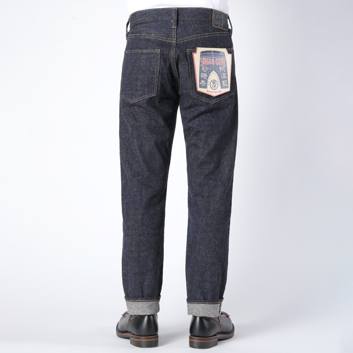 砂糖黍製 13oz. 阿波藍混右綾 DENIM (SLIM TAPERED) :ワンウォッシュ